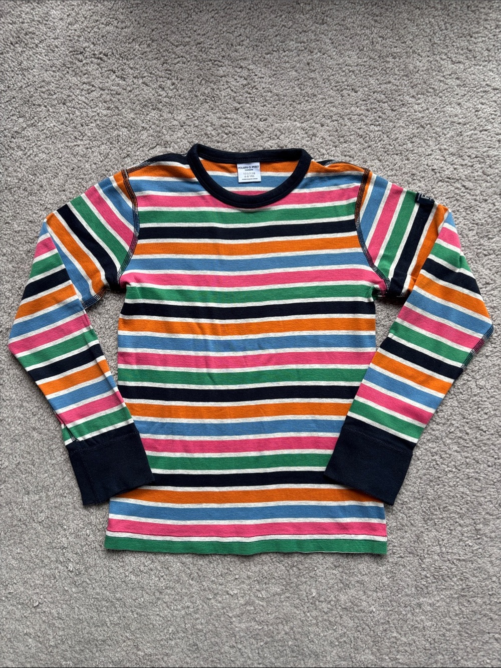 Polarn O. Pyret Sweden multi-color striped long-sleeved tee!